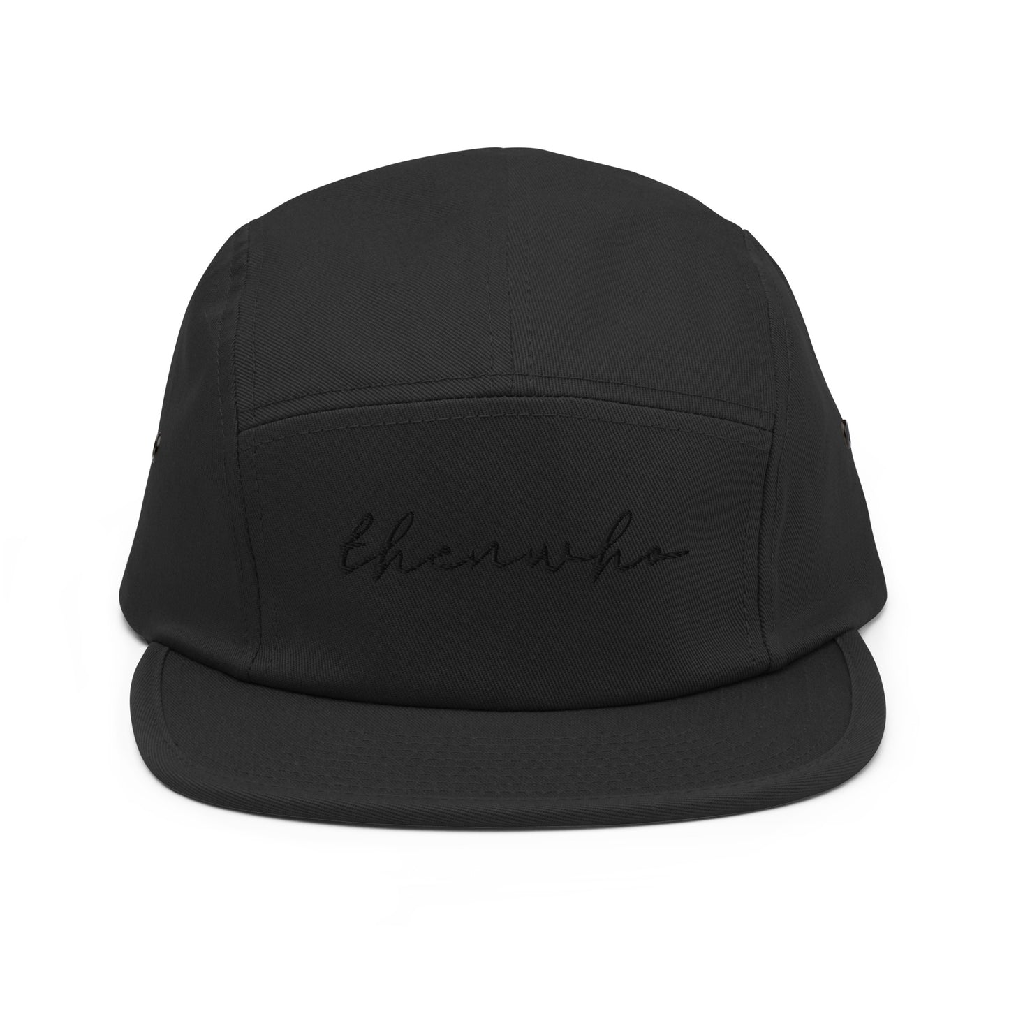 The Classic Logo - Black Embroidered - 5 Panel Cap