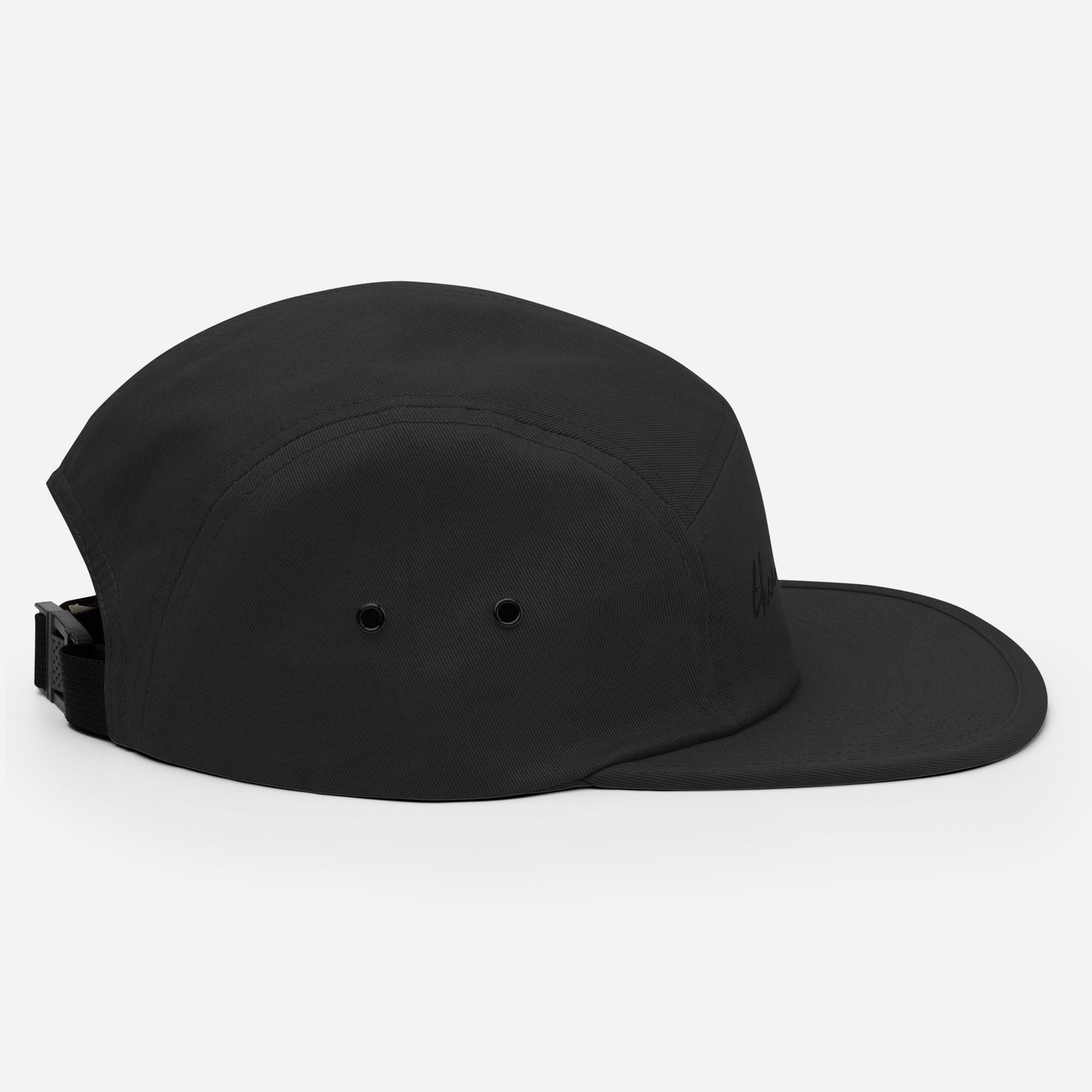 The Classic Logo - Black Embroidered - 5 Panel Cap