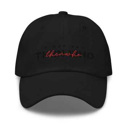 The Launch - Black Embroidered Dad Hat